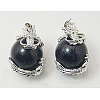 Synthetic Blue Goldstone Pendants G-H1527-2-1