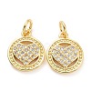 Brass Micro Pave Cubic Zirconia Charms ZIRC-SZ0004-53-1