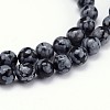 Natural Snowflake Obsidian Round Bead Strands X-G-J303-09-4mm-3
