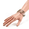 5-Loop Natural Labradorite Chip Beaded Wrap Bracelets for Women BJEW-JB01517-07-3