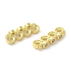 Rack Plating Brass Pave Clear Cubic Zirconia Spacer Bars KK-B088-11C-G-2