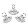Eco-Friendly Brass Micro Pave Cubic Zirconia Charms ZIRC-F083-018P-01-RS-1
