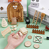 Wooden & Plastic Christmas Patio Miniature Ornament Set DIY-WH0021-62-3