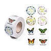 8 Patterns Butterfly Round Dot Self Adhesive Paper Stickers X-DIY-A042-13A-1