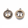 Tibetan Style Alloy Pendants TIBE-S301-019AB-NR-2