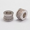 Brass Micro Pave Cubic Zirconia Beads ZIRC-D113-42-FF-2