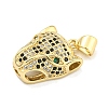 Brass Micro Pave Cubic Zirconia Pendants KK-K354-13H-G-2