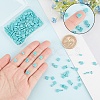 CREATCABIN 300Pcs 3 Style 2-Hole Baking Painted Glass Seed Beads SEED-CN0001-06-3