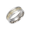 201 Stainless Steel Wide Band Finger Rings RJEW-T005-11-04-1