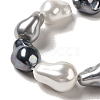 Electroplated Shell Pearl Beads Strands BSHE-M035-01A-03-3