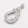 925 Sterling Silver Pendant Claw Cabochon Settings STER-K034-41-1