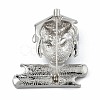 Rhinestone Owl Doctor Brooch Pin JEWB-Q030-02P-2