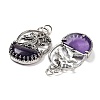 Natural Amethyst Bag Pendants G-Q163-06AS-08-2