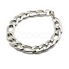Trendy 304 Stainless Steel Figaro Chain Bracelets STAS-A028-B018P-1