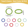   270Pcs 9 Colors Embossed Style Iron Open Jump Rings IFIN-PH0001-84-4