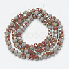 Electroplate Opaque Solid Color Glass Beads Strands EGLA-A034-P3mm-J02-2