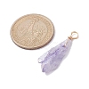 Electroplated Natural Quartz Crystal Dyed Pendants PALLOY-JF02325-02-2