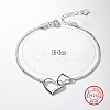 925 Sterling Silver Double Link Chian Bracelets UB9438-3