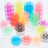 BENECREAT 90Pcs 9 Colors Transparent Plastic Bobbins TOOL-BC0002-15-4