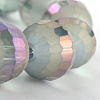Faceted(96 Facets) Round Electroplate Glass Bead Strands EGLA-S130-10mm-03-3
