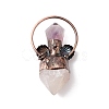 Natural Quartz Crystal Big Pointed Pendants G-I324-10R-3