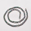 Frosted Electroplate Synthetic Quartz Bead Strands EGLA-J064-8mm-HP01-2
