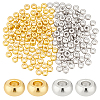 PandaHall Elite 200Pcs 2 Colors Brass Spacer Beads KK-PH0006-56A-1