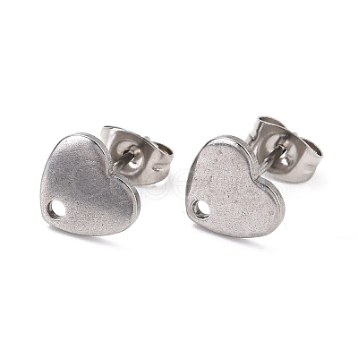 Non-Tarnish 304 Stainless Steel Stud Earring Findings STAS-I183-07A-07P-1