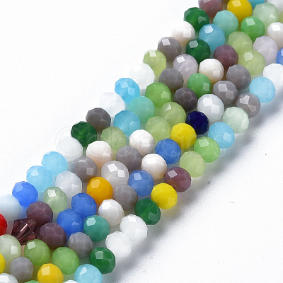 Faceted Glass Beads Strands GLAA-S197-001B-A01-1