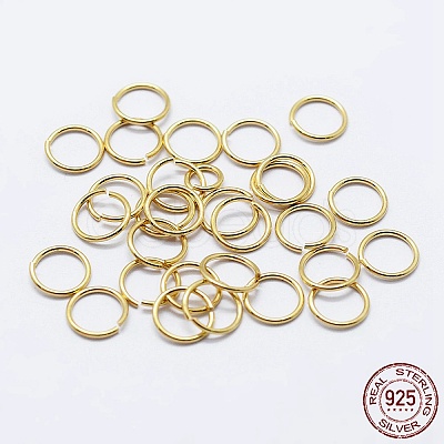 925 Sterling Silver Open Jump Rings STER-F036-02G-1x7mm-1