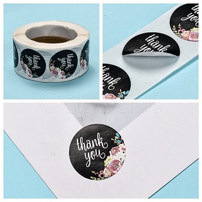 1 Inch Thank You Stickers X-DIY-WH0156-87B-1