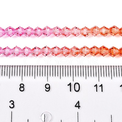 Gradient Color Baking Painted Glass Bead Strands DGLA-A039-T4mm-A04-1