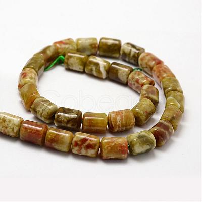 Column Natural Dragon Blood Jasper Beads Strands G-K070-11-1