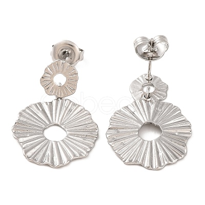 Non-Tarnish 304 Stainless Steel Stud Dangle Earrings EJEW-G395-40P-1