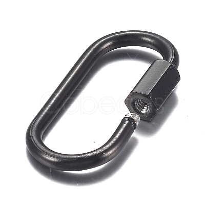 304 Stainless Steel Screw Carabiner Lock Charms STAS-H107-04A-B-1