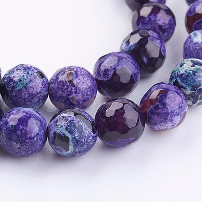 Natural Fire Crackle Agate Beads Strands G-E399-01A-1