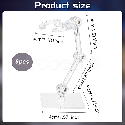 Plastic Model Assembled Action Figure Display Holders ODIS-WH0038-95C-1