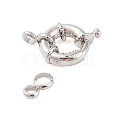 Rack Plating Brass Spring Ring Clasps KK-S384-23P-02-1