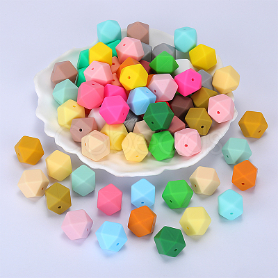 Hexagonal Silicone Beads SI-JX0020A-20-1