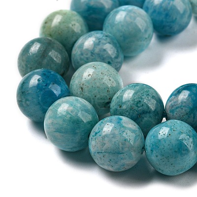 Natural Gemstone Hemimorphite Round Beads Strands G-L145-14mm-01-1