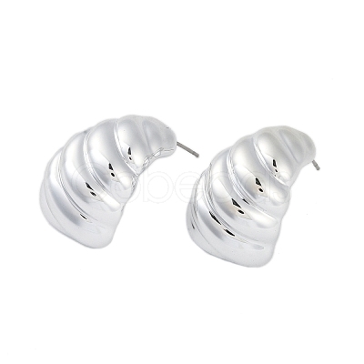 Teardrop CCB Plastic Stud Earrings for Women EJEW-Q382-02P-1