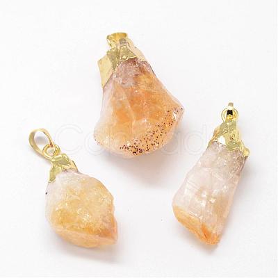 Natural Druzy Agate Pendants G-N0167-011-1