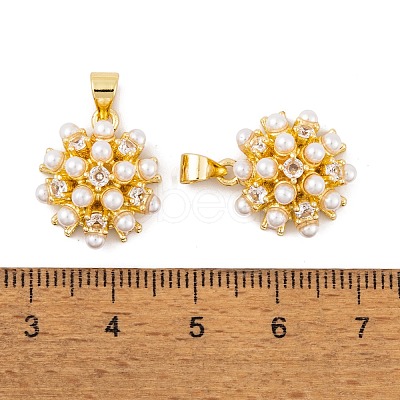 Brass Micro Pave Cubic Zirconia Pendants KK-E108-17G-1