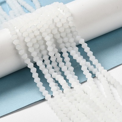 Imitation Jade Frosted Glass Bead Strands EGLA-A039-J4mm-MD06-1