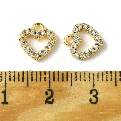 Valentine's Day Brass Micro Pave Cubic Zirconia Charms FIND-Z035-06G-1