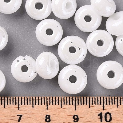 Opaque Colours Luster Glass Round Beads X-SEED-S045-002A-B01-1