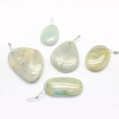 Natural Aquamarine Pendants G-G694-A-08-1