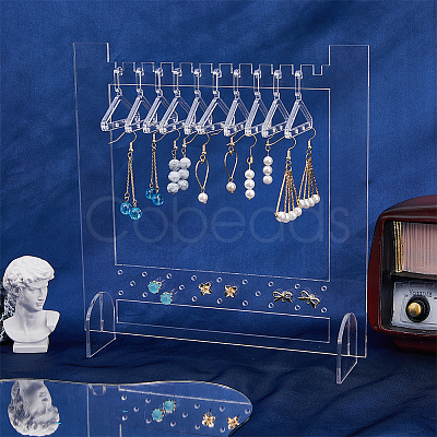 SUPERFINDINGS 1 Set Transparent Acrylic Earring Hanging Display Stands EDIS-FH0001-07-1