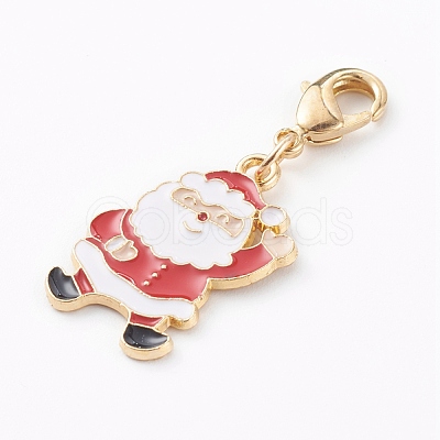 Christmas Themed Alloy Enamel Pendants X-HJEW-JM00457-02-1