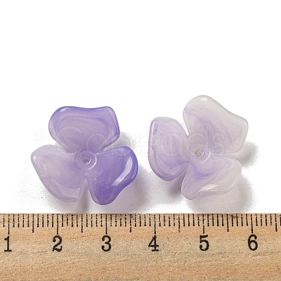 Two-tone Opaque Acrylic Bead Caps OACR-G034-03E-1